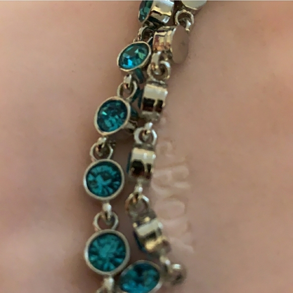 Beautiful Blue Topaz & White Zircon 3 Piece Set - Picture 9 of 10